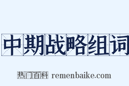 中期战略组词是什么意思的图片